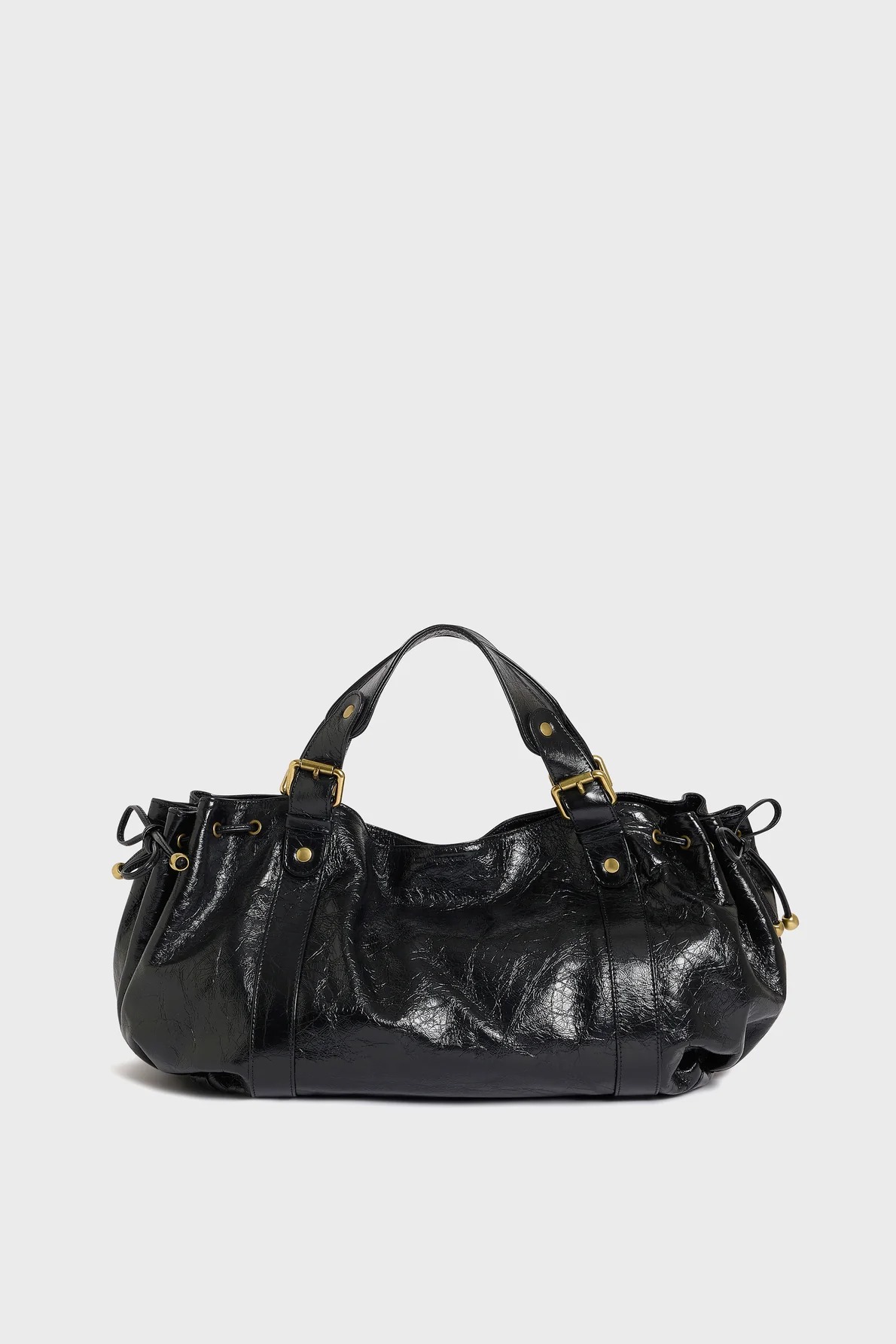 Gerard Darel Crinkle Effect Leather Handbag.