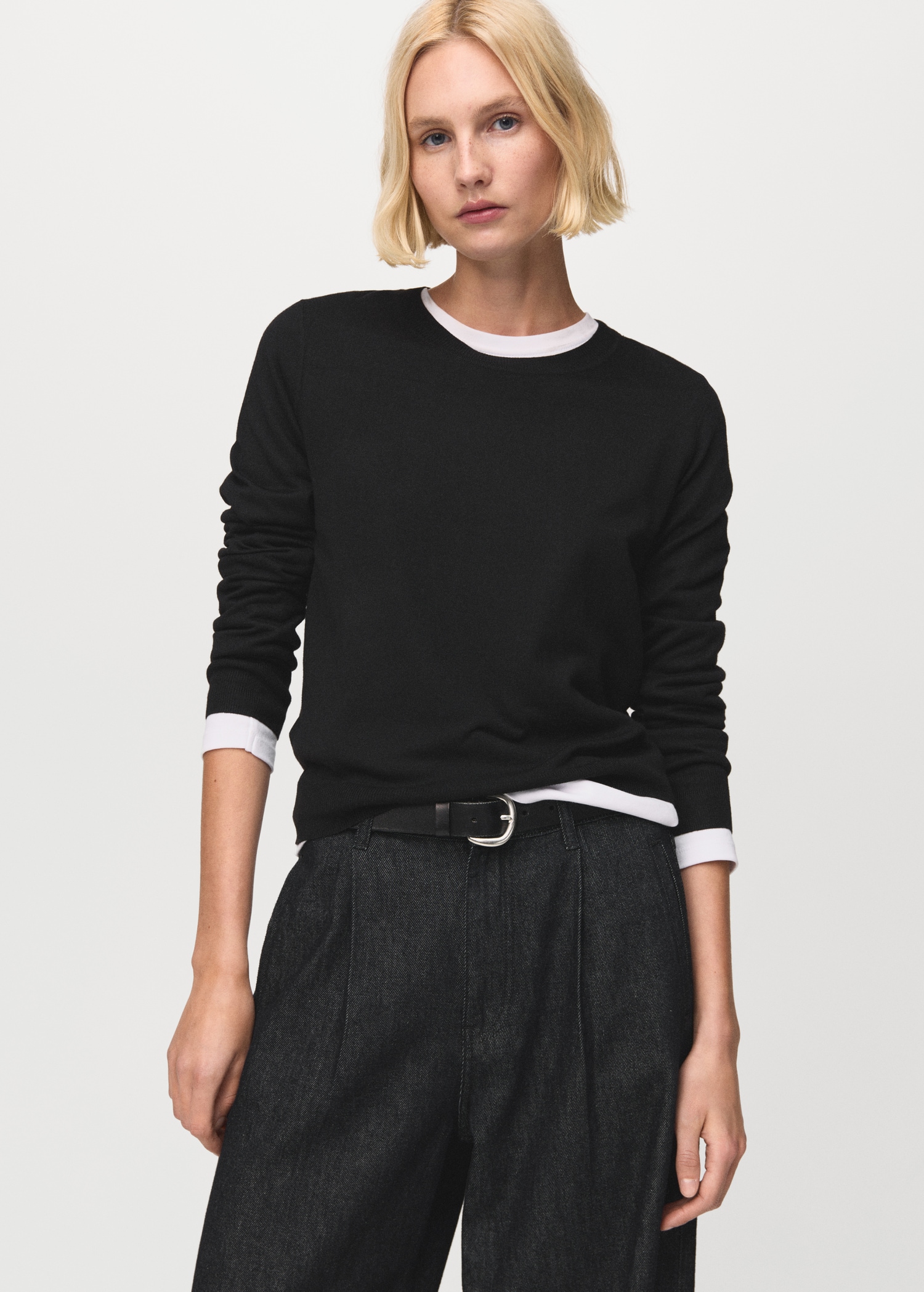 Fine-Knit Crew-Neck Sweater - Women | Mango United Kingdom