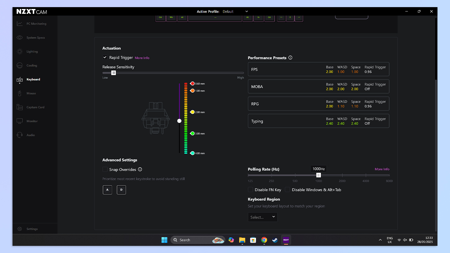 NZXT CAM software on Windows