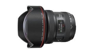 Canon EF 11-24mm f/4L USM lens on a white background