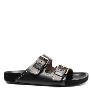 Studded Buckle-Fastening Sandals