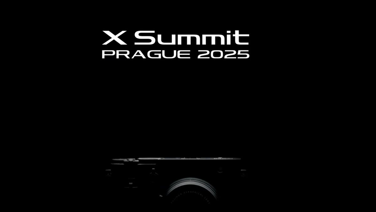 A screenshot from the X Summit teaser video showing a camera silhouette and the words &quot;X Summit Prague 2025&quot;