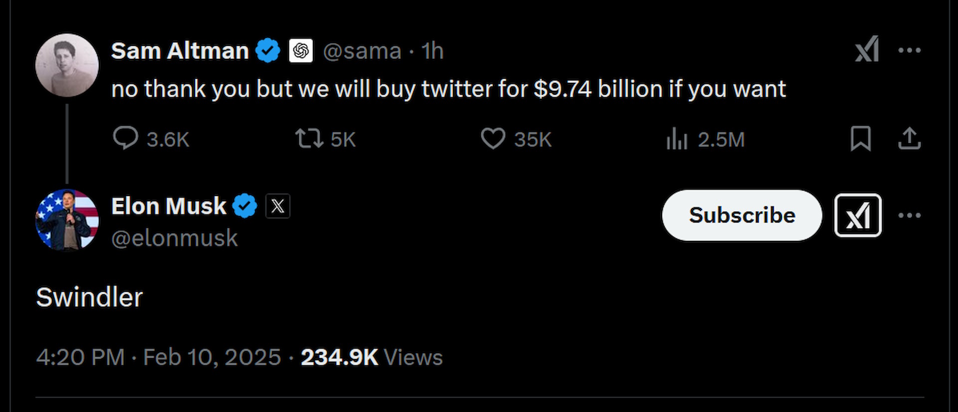 no thank you but we will buy twitter for $9.74 billion if you want - Swindler