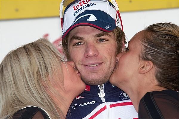 Jurgen Roelandts (Lotto Belisol Team) won the opening stage of the Circuit Franco-Belge in 2012