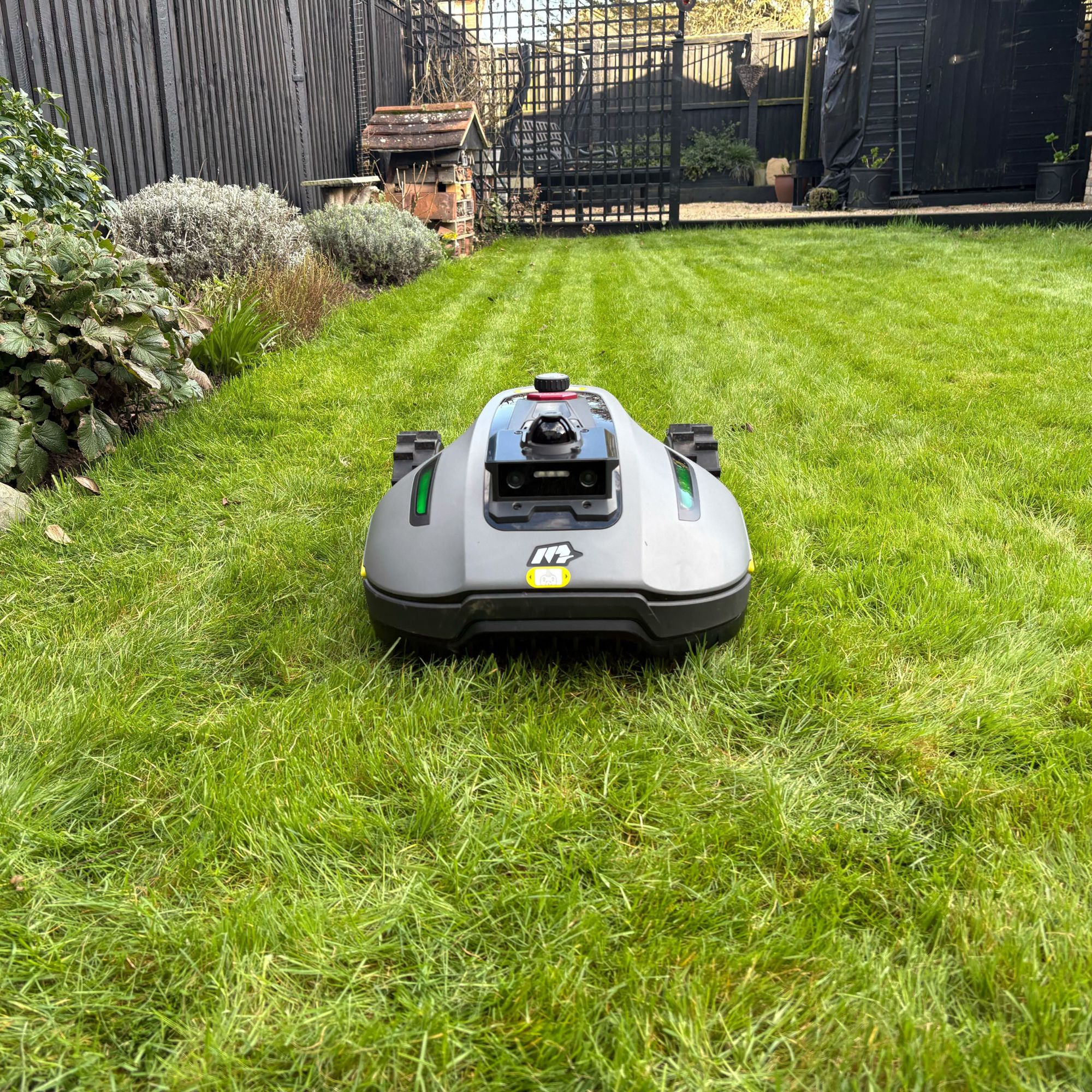 Front view of Mammotion YUKA Mini 2 1000 Robot Lawn Mower