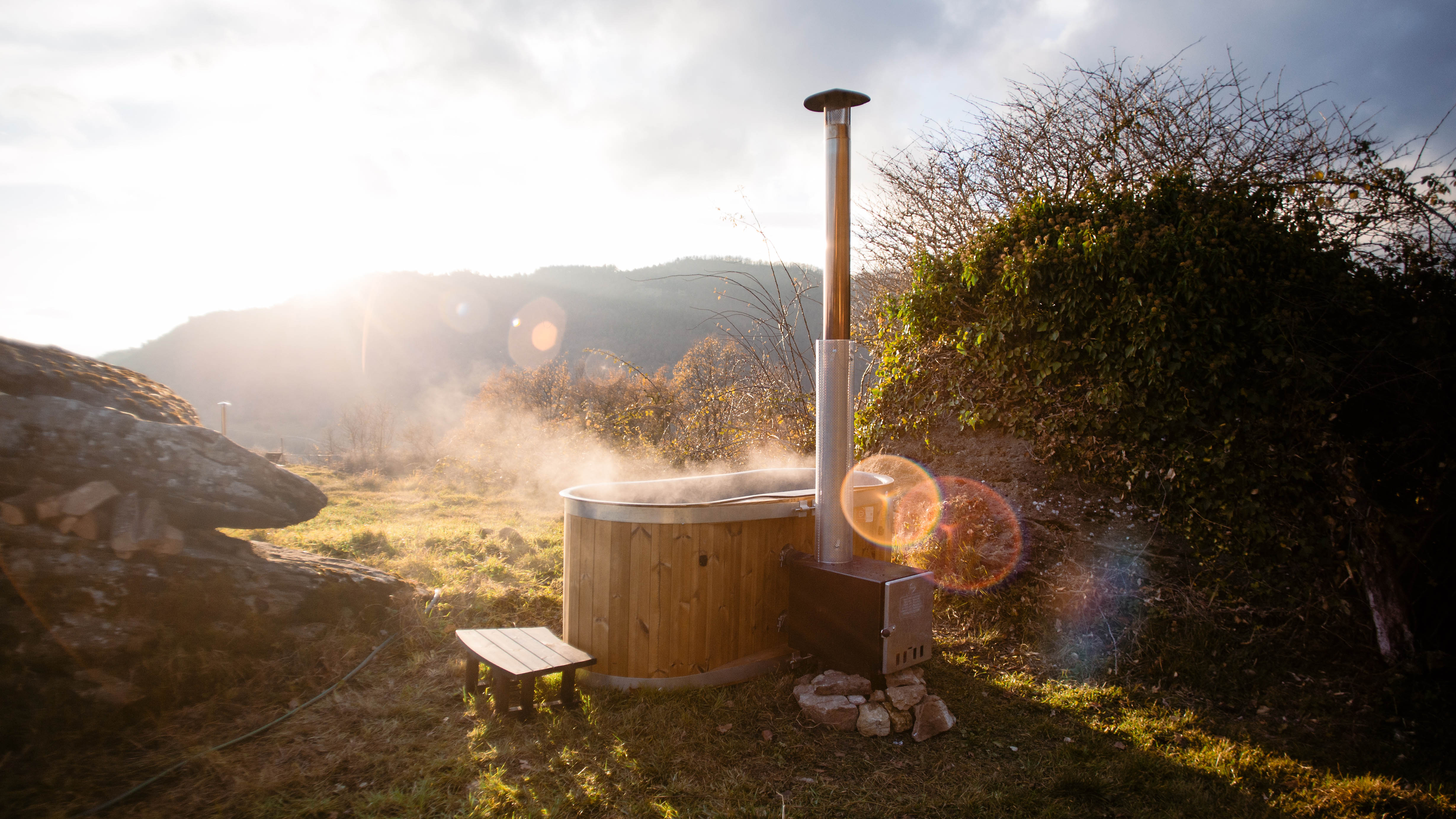 Wood-Fired Hot Tub