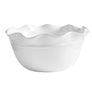 White party bucket with scalloped top