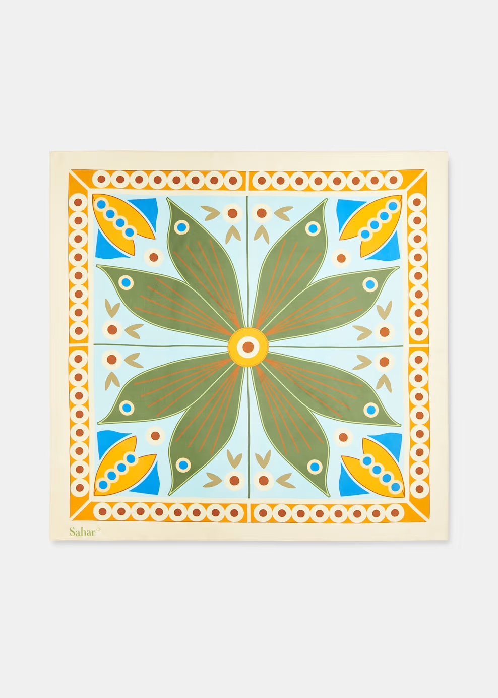 Gg Belt Print Silk Scarf