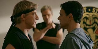 William Zabka as Johnny Lawrence and Ralph Macchio as Daniel LaRusso on Cobra Kai (2019)