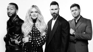 The Voice Season 27 coaches John Legend, Kelsea Ballerini, Adam Levine and Michael Buble.