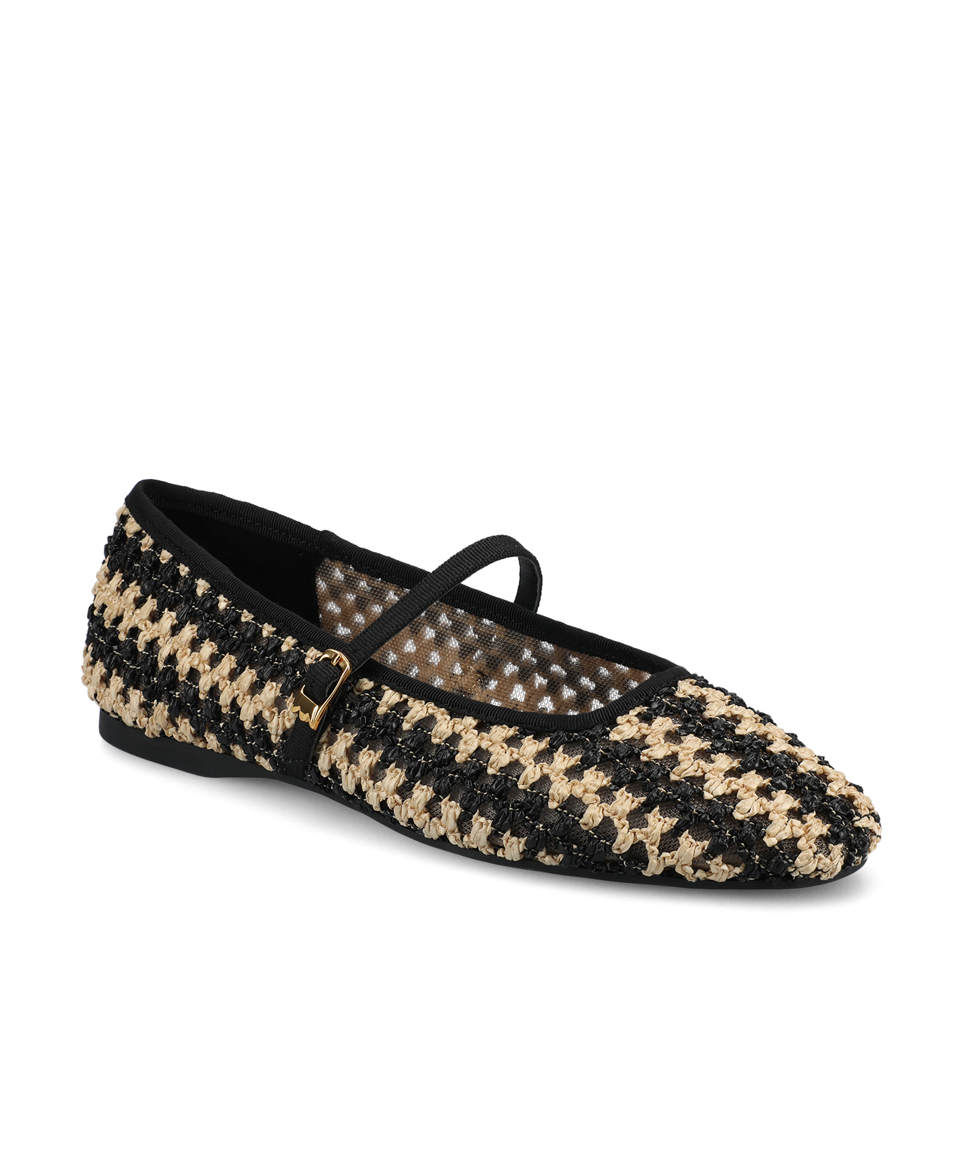 The Hummingbird Mary Jane - Black/natural Openweave - 6
