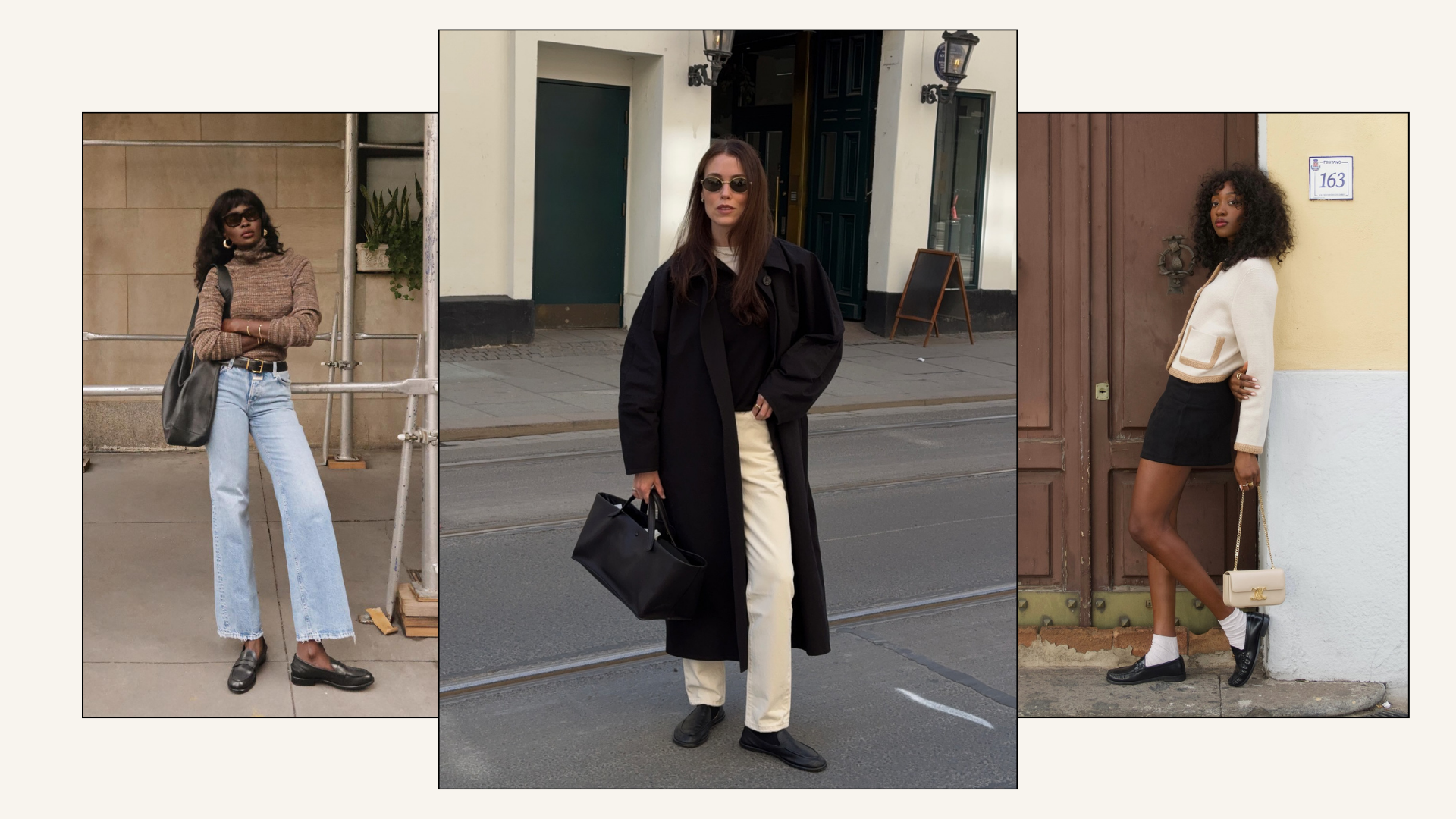 Stylish women wearing loafers
