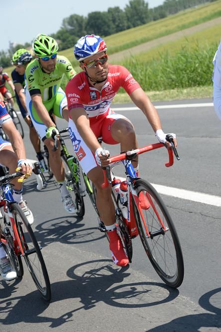 Nacer Bouhanni (FDJ) looking relaxed on the way to Salsomaggiore