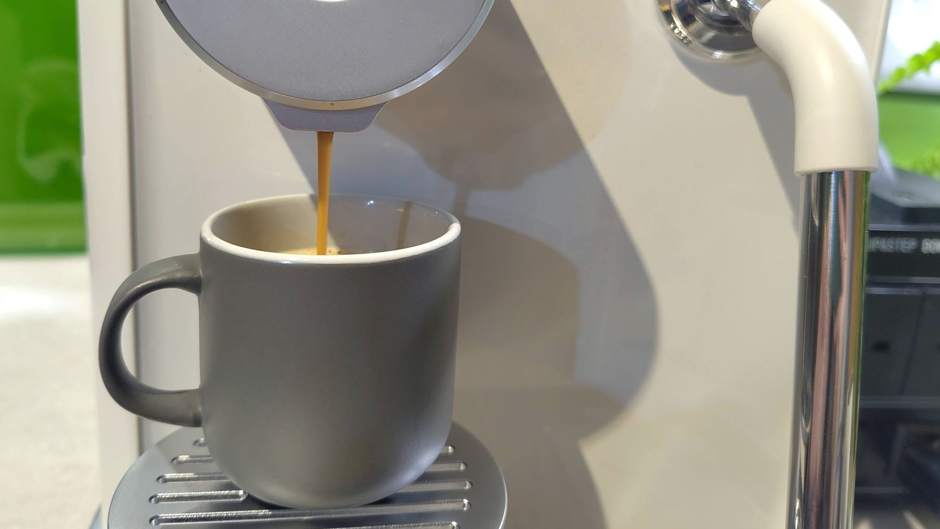 Keurig Alta coffee maker dispensing espresso