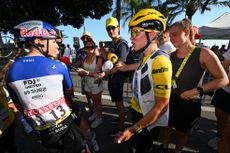 Kasia Niewadoma at the Tour de France Femmes