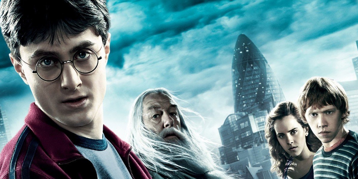 Rupert Grint, Emma Watson, Michael Gambon, and Daniel Radcliffe in Harry Potter and the Half Blood P