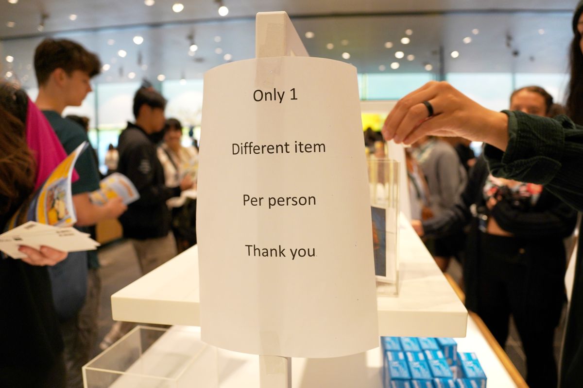 The museum gift shop had no Pokemon merchandise with empty shelves