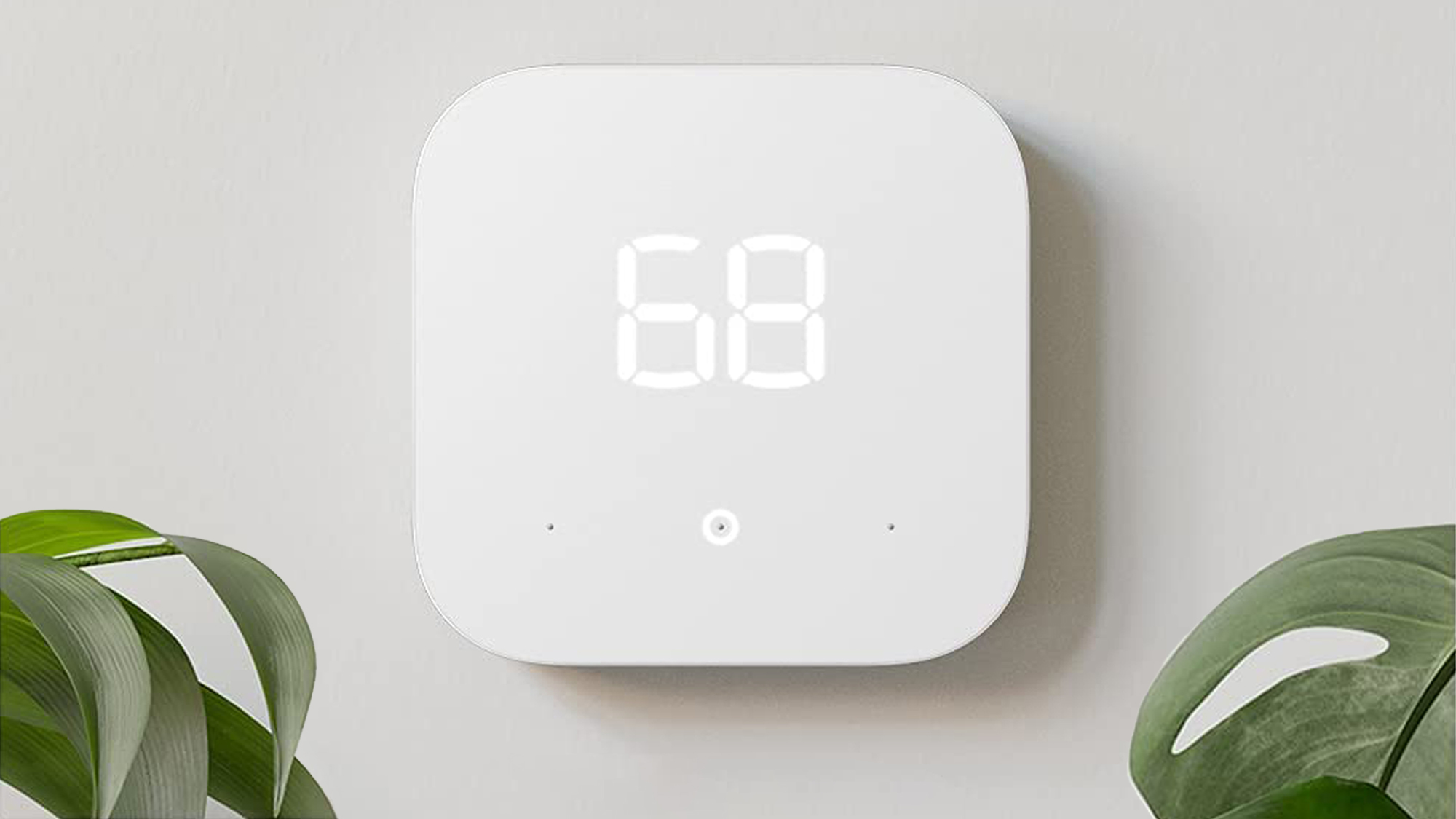 Amazon Smart Thermostat on wall