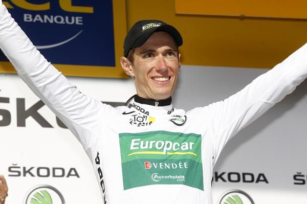 Pierre Rolland (Europcar) took over the best young rider's classification on Alpe d'Huez