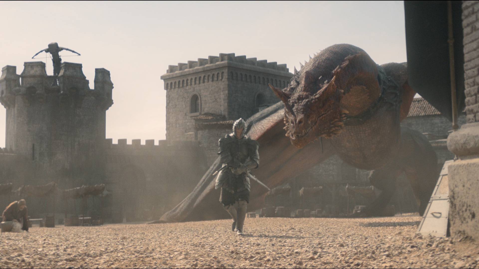 Daemon (Matt Smith) and Caraxes in House of the Dragon season 3 episode 2