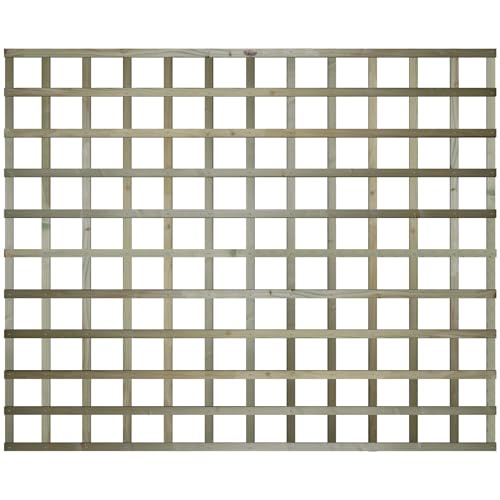 Standard Square Flat Top, 6ft X 5ft Wooden Garden Fence Trellis Panel | Decorative Fencing for Screening Divider, Pergola, &amp;amp; Boundary Wall Lattice (wide: 182.8cm X High: 150cm)
