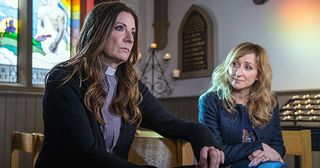 Harriet Finch confides in Laurel Thomas about her doubts in herself after everything with Cain Dingle, and suggests she wants to leave the church but will she in Emmerdale