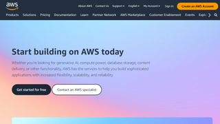 Website screenshot for Amazon Web Services