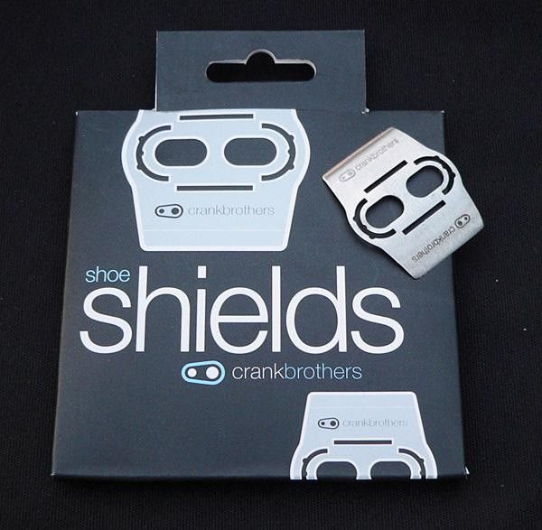 Crank Brothers Shoe Shields are designed to go in between the cleat and the sole of your shoe to prevent excessive wear on your shoes.