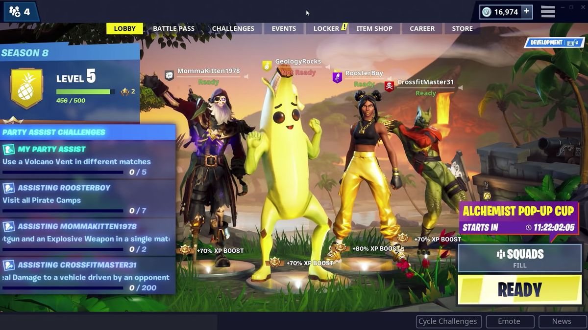 Fortnite Party Assist Feature Lets Your Friends Help You Complete - fortnite party assist feature lets your friends help you complete challenges for season 8 gamesradar
