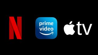 Netflix, Amazon, and Apple TV+ logos