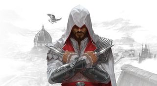An assassin in a white hood
