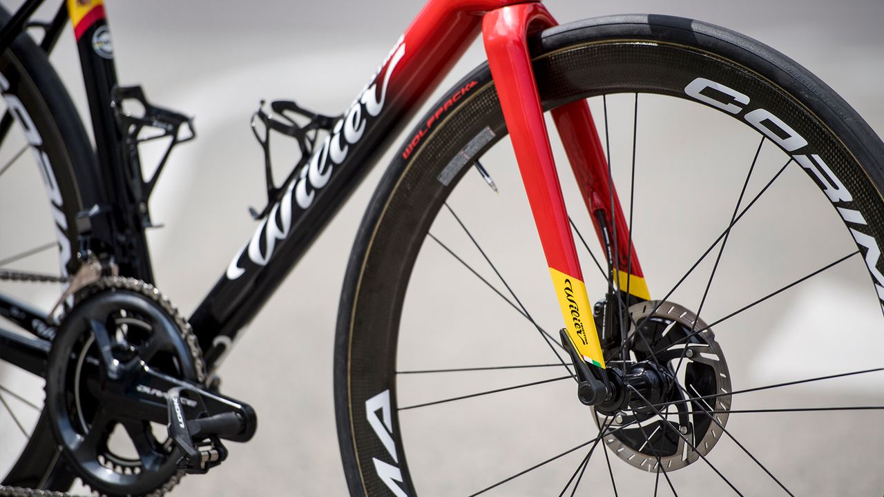 Luis Leon Sanchez's Spanish champion's themed Wilier Zero SLR