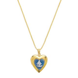 The Blue Mary Photo Locket Necklace