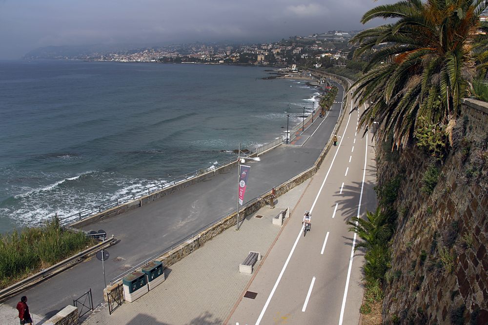 The Giro d'Italia team time trial hugs the Ligurian coast