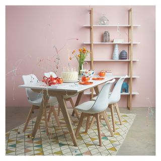 white and wood extending dining table by habitat