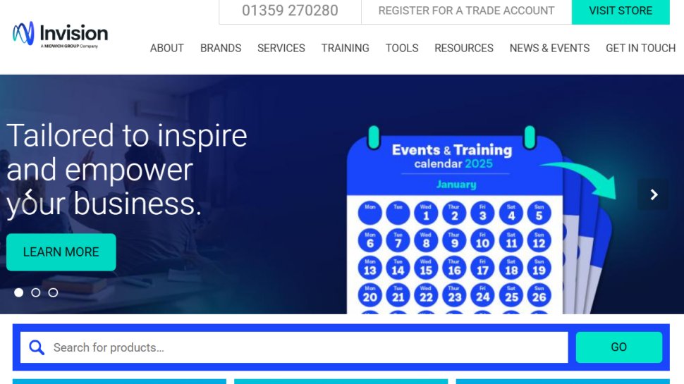 Website screenshot of InVision (December, 2025)
