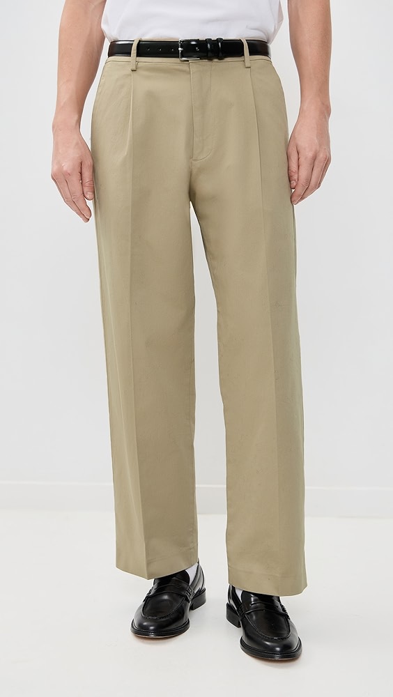 Nn07 Kaye Cotton Relaxed Pleated Trousers