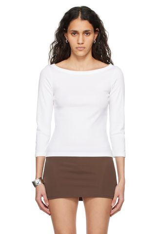 Flore Flore, white Steffi long-sleeved T-shirt