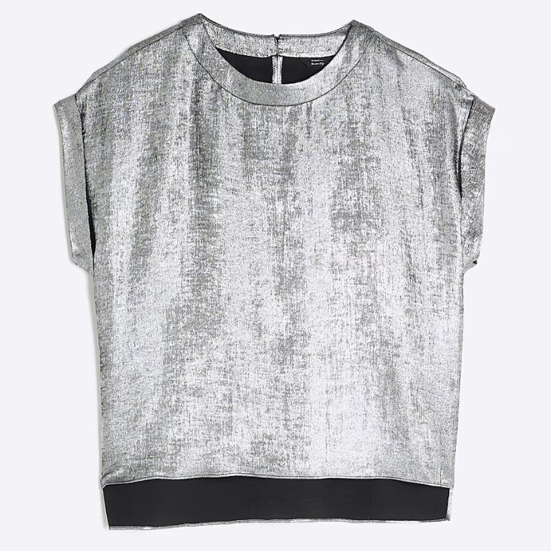 Silver sequin t-shirt