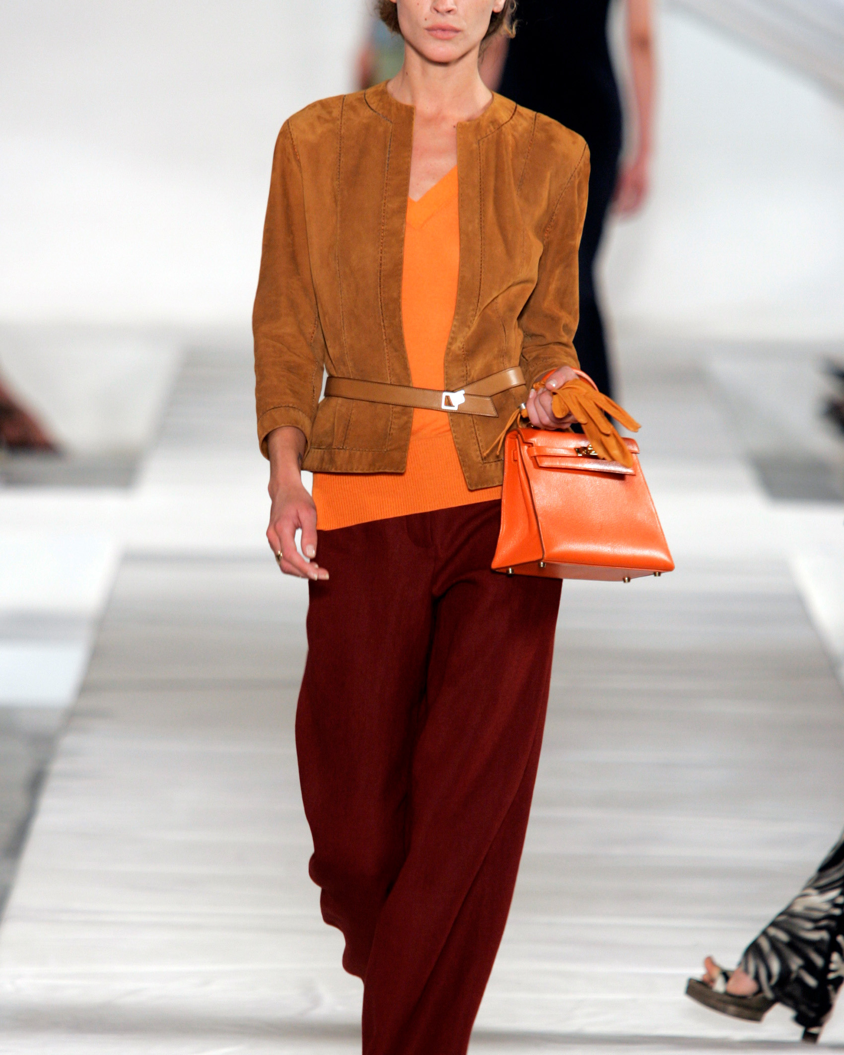 Herm&amp;egrave;s model on the runway