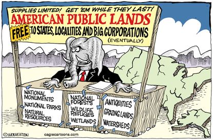 Editorial Cartoon U.S. Public Lands Wildlife