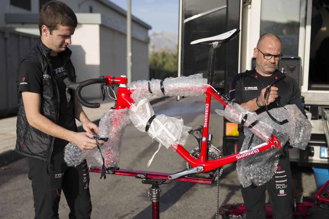 Unpacking the bikes
