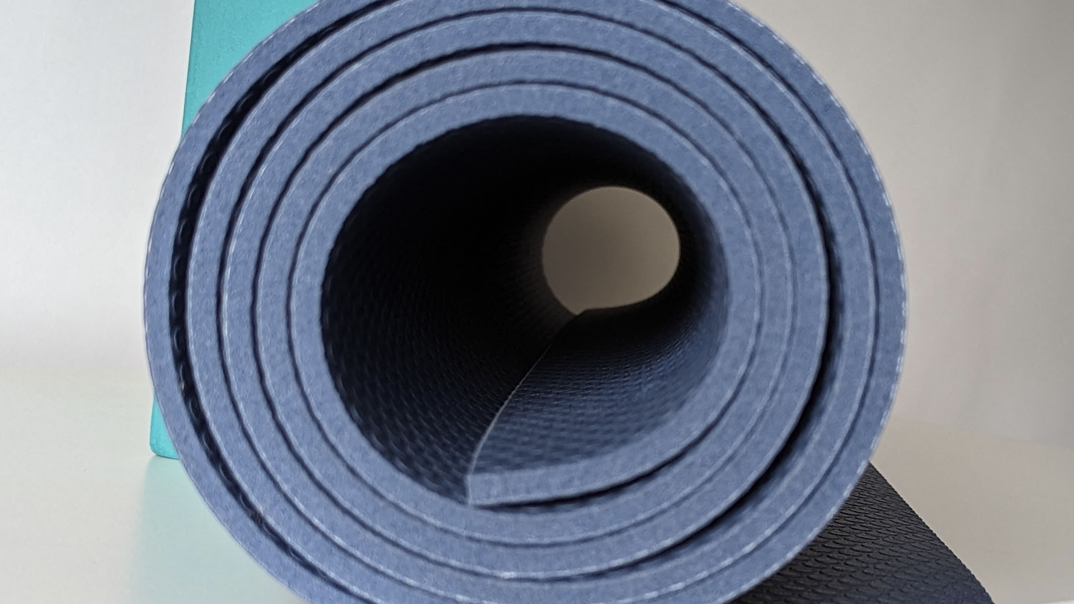 Inside view of the already curled up Manduka PRO yoga mat