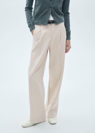 Pleated Straight Trousers