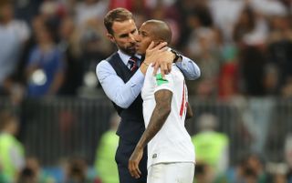 Ashley Young started England's World Cup semi-final against Croatia