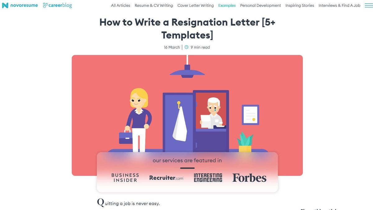 20 great resignation letter templates and examples TechRadar