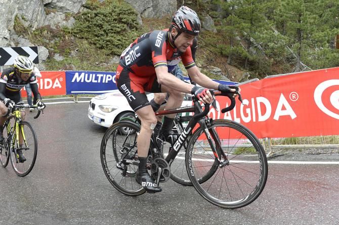 Cadel Evans (BMC) struggled to hold onto third overall