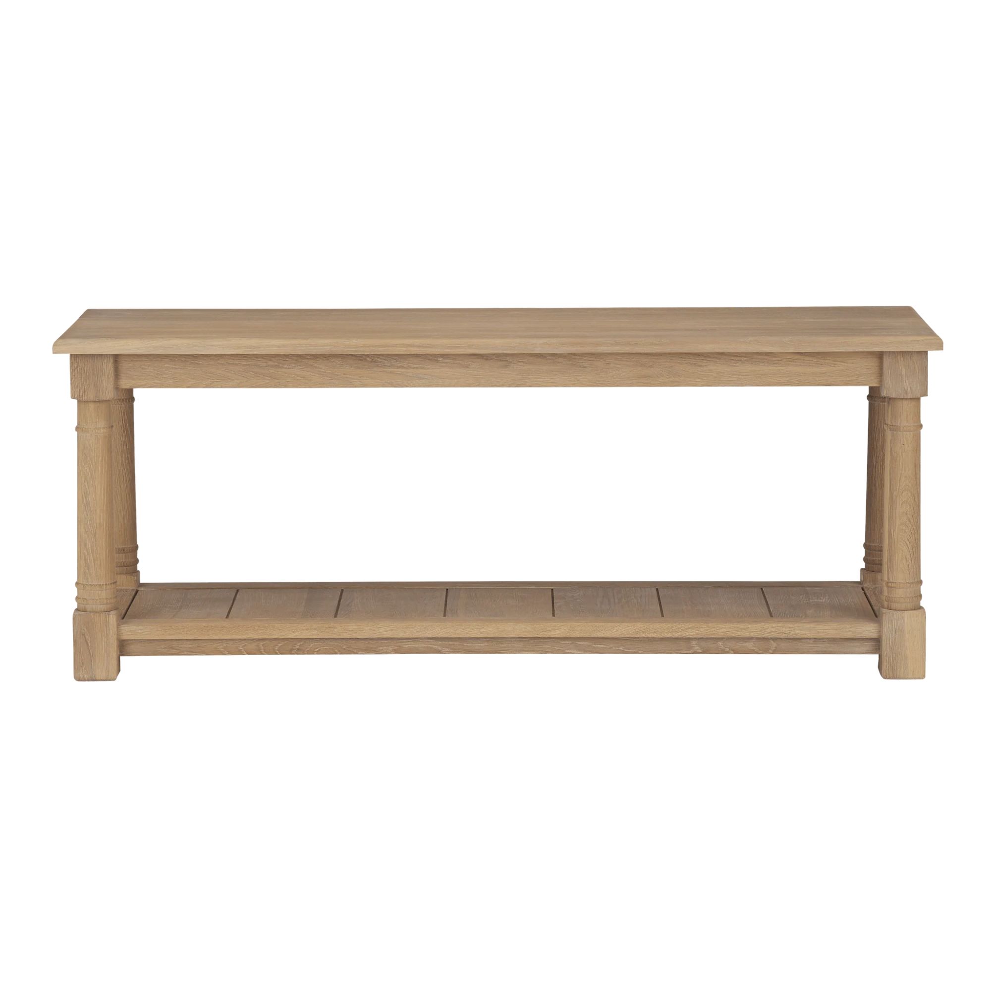 Neptune, Edinburgh 2-Seater Oak Hallway Bench