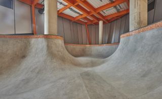 The main concrete bowl room at F51, Folkestone's new skate park