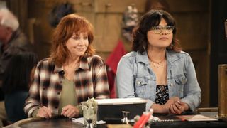 Reba McEntire as Bobbie and Belissa Escobedo as Isabella in Happy's Place